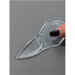 Подпяточники для обуви, с супинатором, на клеевой основе, силиконовые, 15.5×5.5 см, пара, прозрачные