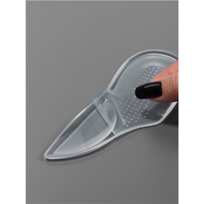 Подпяточники для обуви, с супинатором, на клеевой основе, силиконовые, 15.5×5.5 см, пара, прозрачные