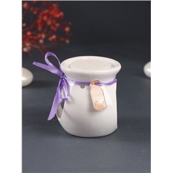 Набор: аромалампа для эфирных масел, мелтс из воска ароматический «Жасмин», белая, 6.5×6.2×7.5 см