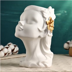 Фигурное кашпо для цветов «Лилит», 2 л, 26×19×15 см, керамика, белое