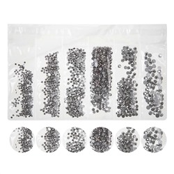 Nail Art Набор страз для ногтей, 4, 5, 6, 10, 12, 16, черный 15845