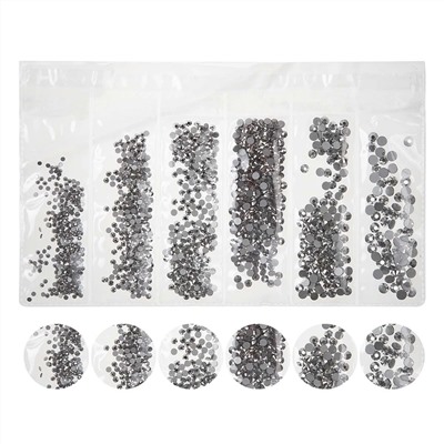 Nail Art Набор страз для ногтей, 4, 5, 6, 10, 12, 16, черный 15845