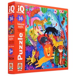 IQ Пазл 36 "Дикие кошки" 3+