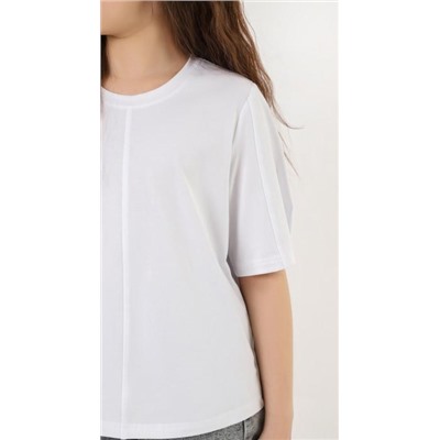 Фуфайка (футболка) для девочки Гретта-4 (Белый)