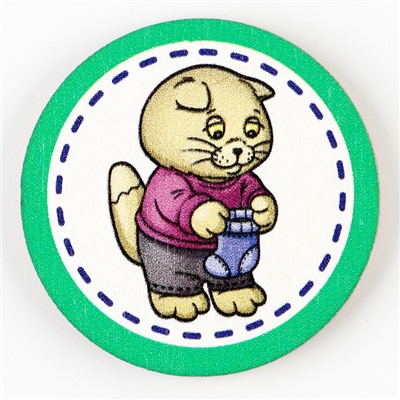 Обучающая игра «Новогоднее мемо: Забавные коты», 20 фишек