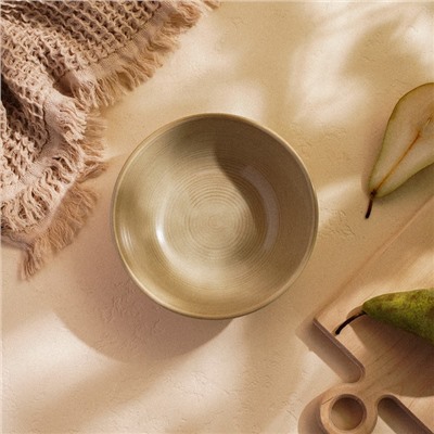 Салатник SL Home «Песчаный бриз», 1 л, фарфор, бежевый