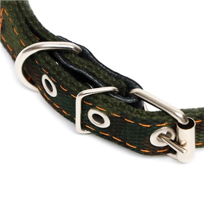 Ошейник брезентовый двухслойный «Камуфляж», 50×2 см, ОШ 25-35 см