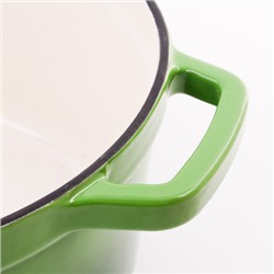 40634 Кастрюля чугун 4,7 л эмаль/покрытие зелёная MB (х2)