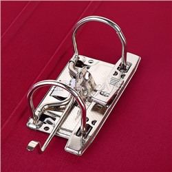 Папка с арочным механизмом A4 50 мм PP двусторонний разобранная, металлическая окантовка, запечатка форзаца, наварной карман с этикеткой, бордовая