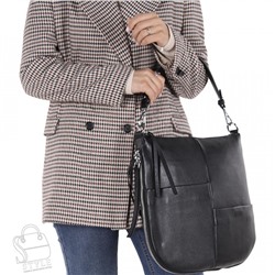 Сумка женская кожаная 9653Y black Polina&Eiterou  в Новосибирске