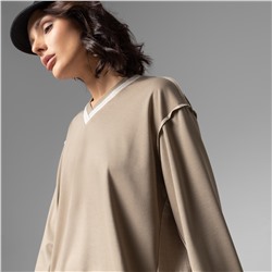 Свитшот с акцентными швами, Успех в руках (бежевый)