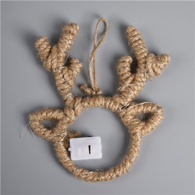 Светодиодная фигура «Олень» 14×11×1 см, 20 LED, батарейки AG13×3 (в комплекте), свечение теплое белое