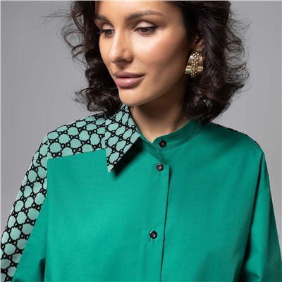 Рубашка комбинированная с сеткой, Моя философия – шик