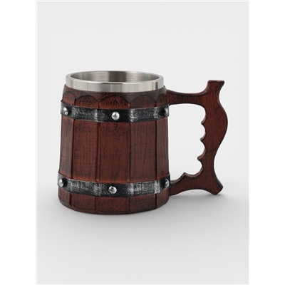Кружка средневековая «Викинг», 400 мл, нержавеющая сталь, коричневая