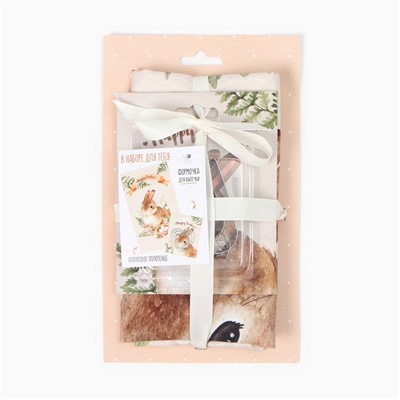 Набор «Пасхальный кролик»: полотенце 40×73 см, саржа 190 г/м², формочки для печенья