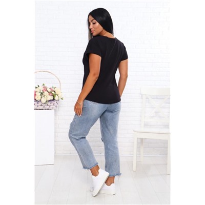 Футболка с рисунком Арт. 790 (Черный)