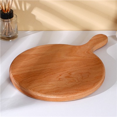 Доска для пиццы с ручкой Adelica, d=25 см, дерево бук