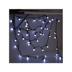 Гирлянда «Нить» 20 м с насадками «Шарики 1.5 см», IP44, тёмная нить, 200 LED, свечение белое, 8 режимов, 220 В