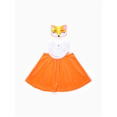 Карнавальный костюм «Лисичка», сарафан, маска фетр, р.28, рост 98-104 см