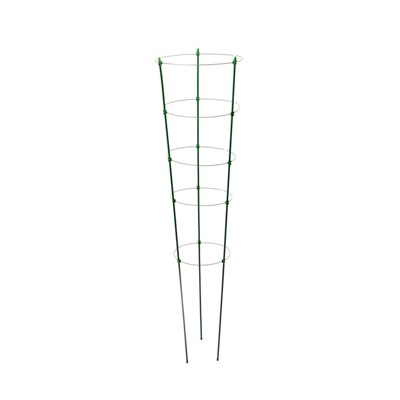 Кустодержатель, d=32–30–28–26–24 см, h=150 см, 5 колец, металл, зелёный, Greengo