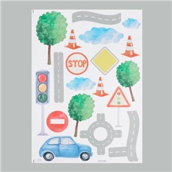 Наклейка интерьерная цветная «Дорожное движение», 50×70 см