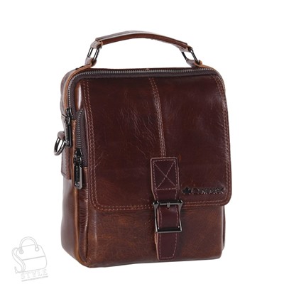 Сумка мужская кожаная 67712Z brown Zinimxs