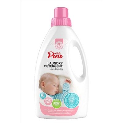 Baby Pino Гель для стирки детского белья гипоаллергенный 0+ / Laundry Detergent Pink, 1000 мл KRISTALLER, 1111421