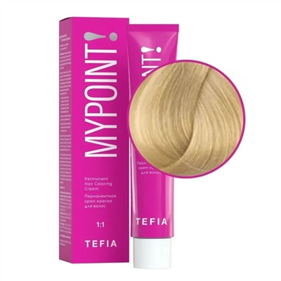 TEFIA Mypoint 10.0 Перманентная крем-краска для волос / Экстра светлый блондин натуральный, 60 мл 19857