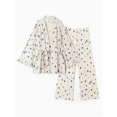 Пижама женская (рубашка, брюки) KAFTAN Blueberry, размер 48-50