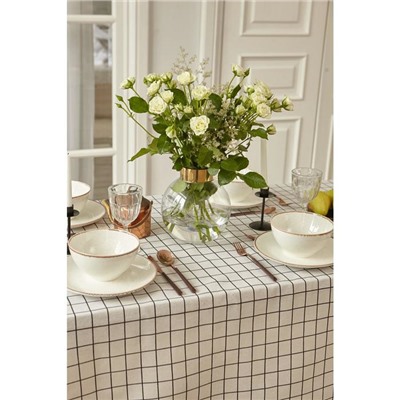 Скатерть «Доляна. Клетка», 145×145±3 см,100% п/э, рогожка 130 г/м²