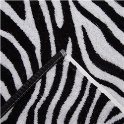 Полотенце махровое Этель ЧБ «Зебра», пестроткань, 70×130 см