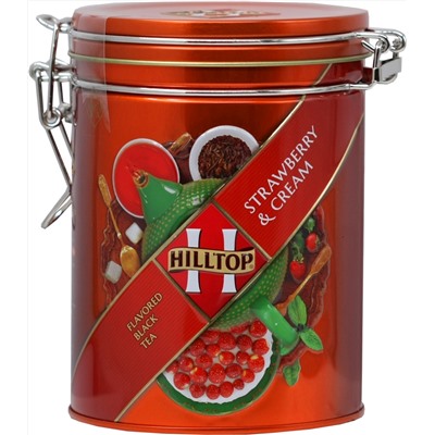 HILLTOP. Банка с клипсой. Земляника со сливками 80 гр. жест.банка