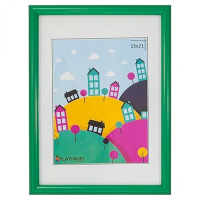 Фоторамка 15х21 пл. Радуга зеленая Планета рамок