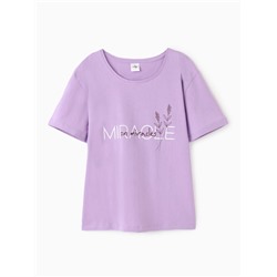 Футболка женская Ohana market, сиреневая, размер 46