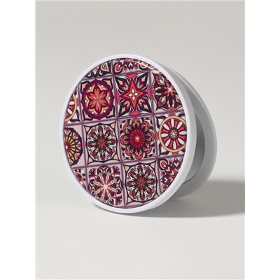 Зеркало складное «Витраж», d=7.3 см, с увеличением х2, красное