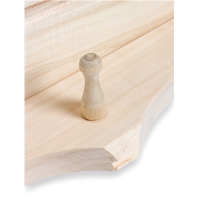 УЦЕНКА Зеркало резное с 2 полками и 3 крючками, 70×45×10 см