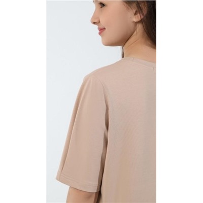 Фуфайка (футболка) для девочки Гретта-4 (Бежевый)