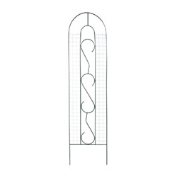 Шпалера, 210×50×1 см, металл, зелёная, «Узорная»