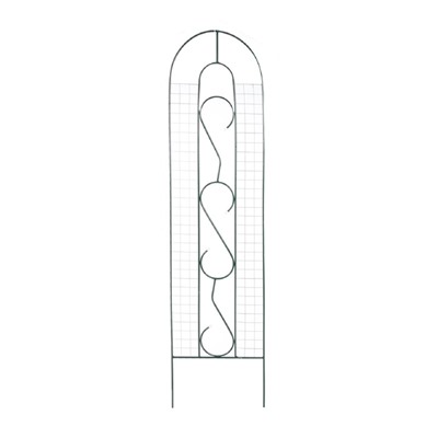 Шпалера, 210×50×1 см, металл, зелёная, «Узорная»