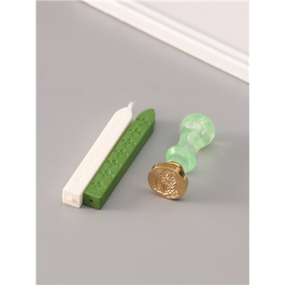 Подарочный набор для сургучной печати «Растение», печать, ручка, сургуч, 12.5×10×3.6 см