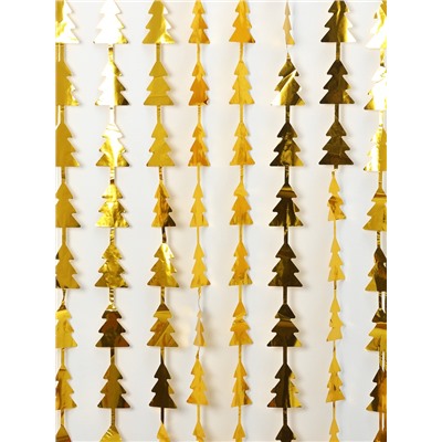 Занавес новогодний для фотозоны «Ёлочка», золотой