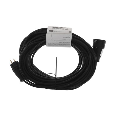 Удлинитель морозостойкий Luazon Lighting ECO, 1 розетка, 30 м, 16 А, КГ 3х1.5 мм2,с з/к,IP44