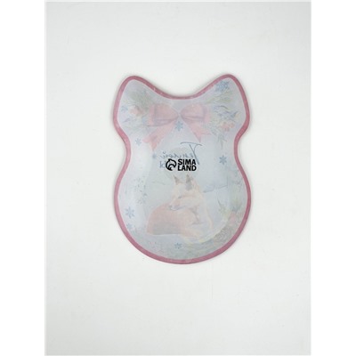 Тарелка новогодняя плоская «Теплой зимы», 13.5×18 см