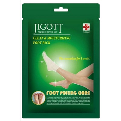 Jigott Отшелушивающие пилинг-носочки / Clean & Moisturizing Foot Pack, 1 пара KRISTALLER, 1112000