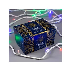 Гирлянда «Нить» 10 м, IP44, УМС, белая нить, 100 LED, свечение мульти, 220 В