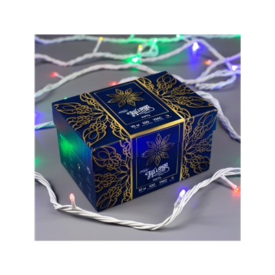 Гирлянда «Нить» 10 м, IP44, УМС, белая нить, 100 LED, свечение мульти, 220 В