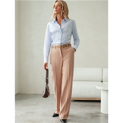 Блузка прилегающего силуэта из хлопка