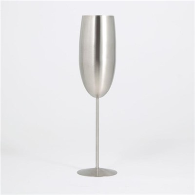 Бокал-флюте, 300 мл, 25×6.5 см, нержавеющая сталь, серебристый