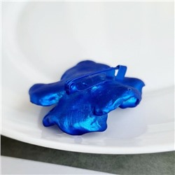 Брошь цветок, цвет синий , арт.411.589