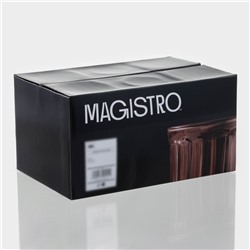 Набор стаканов Magistro «Ла-Манш», 350 мл, 8×12.5 см, 6 шт., стекло, розовый